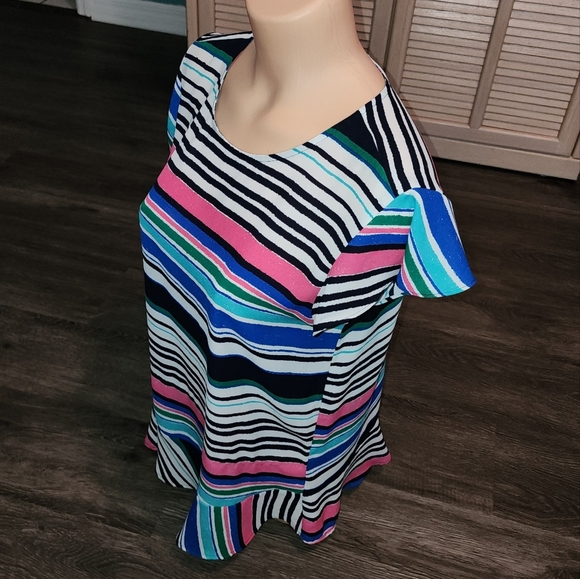 Van Heusen blouse horizontal stripes - Picture 3 of 9